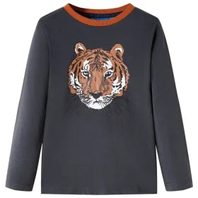Children's long-sleeved t-shirt anthracite gray 140 by , Kids T-shirts - Ref: Foro24-13468, Price: 11,01 €, Discount: %