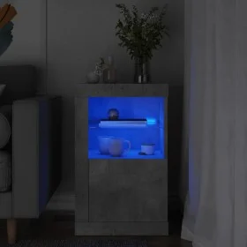 Sideboard with LED lights concrete gray engineered wood by , Lockers and storage cabinets - Ref: Foro24-836636, Price: 57,83 ...