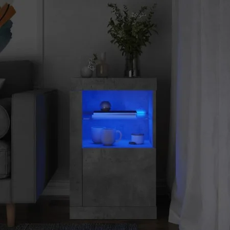 Sideboard with LED lights concrete gray engineered wood by , Lockers and storage cabinets - Ref: Foro24-836636, Price: 57,83 ...