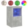 Sideboard with LED lights concrete gray engineered wood by , Lockers and storage cabinets - Ref: Foro24-836636, Price: 57,83 ...