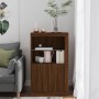 Sideboard with LED lights brown oak engineered wood by , Lockers and storage cabinets - Ref: Foro24-836629, Price: 100,41 €, ...