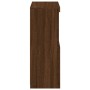 Sideboard with LED lights brown oak engineered wood by , Lockers and storage cabinets - Ref: Foro24-836629, Price: 100,41 €, ...