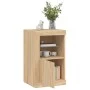 Sideboard with LED lights Sonoma oak engineered wood by , Lockers and storage cabinets - Ref: Foro24-836634, Price: 58,14 €, ...