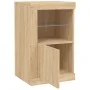 Sideboard with LED lights Sonoma oak engineered wood by , Lockers and storage cabinets - Ref: Foro24-836634, Price: 58,14 €, ...