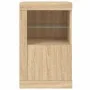 Sideboard with LED lights Sonoma oak engineered wood by , Lockers and storage cabinets - Ref: Foro24-836634, Price: 58,14 €, ...