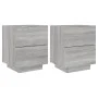 Bedside tables LED lights 2 pcs Sonoma gray engineered wood by , Nightstands - Ref: Foro24-836746, Price: 109,36 €, Discount: %