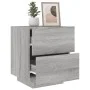Bedside tables LED lights 2 pcs Sonoma gray engineered wood by , Nightstands - Ref: Foro24-836746, Price: 109,36 €, Discount: %
