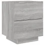 Bedside tables LED lights 2 pcs Sonoma gray engineered wood by , Nightstands - Ref: Foro24-836746, Price: 109,36 €, Discount: %