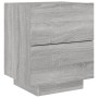 Nachttische, LED-Leuchten, 2 Stück, Sonoma-graues Holzwerkstoff von , Nachttische - Ref: Foro24-836746, Preis: 110,94 €, Raba...