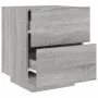 Mesitas de noche luces LED 2 uds madera ingeniería gris Sonoma de , Mesitas de noche - Ref: Foro24-836746, Precio: 109,35 €, ...