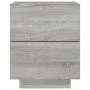Bedside tables LED lights 2 pcs Sonoma gray engineered wood by , Nightstands - Ref: Foro24-836746, Price: 109,36 €, Discount: %