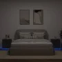 Nachttische mit LED-Leuchten, 2 Stück, schwarzes Holzwerkstoff von , Nachttische - Ref: Foro24-836738, Preis: 117,52 €, Rabat...
