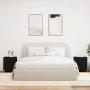 Bedside tables with LED lights 2 pcs black engineered wood by , Nightstands - Ref: Foro24-836738, Price: 117,48 €, Discount: %