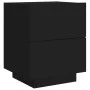 Bedside tables with LED lights 2 pcs black engineered wood by , Nightstands - Ref: Foro24-836738, Price: 117,48 €, Discount: %