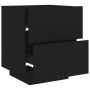 Mesitas de noche con luces LED 2 uds madera ingeniería negra de , Mesitas de noche - Ref: Foro24-836738, Precio: 126,19 €, De...
