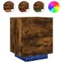 Bedside table LED lights 2 pcs engineered wood smoked oak by , Nightstands - Ref: Foro24-836744, Price: 108,98 €, Discount: %