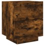 Bedside table LED lights 2 pcs engineered wood smoked oak by , Nightstands - Ref: Foro24-836744, Price: 110,67 €, Discount: %