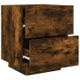 Bedside table LED lights 2 pcs engineered wood smoked oak by , Nightstands - Ref: Foro24-836744, Price: 108,98 €, Discount: %
