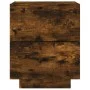 Bedside table LED lights 2 pcs engineered wood smoked oak by , Nightstands - Ref: Foro24-836744, Price: 108,98 €, Discount: %