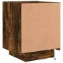 Bedside table LED lights 2 pcs engineered wood smoked oak by , Nightstands - Ref: Foro24-836744, Price: 108,98 €, Discount: %