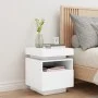 Bedside table with white LED lights 40x39x48.5 cm by , Nightstands - Ref: Foro24-836784, Price: 61,47 €, Discount: %