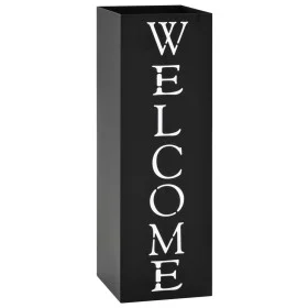 Welcome Design Schirmständer aus schwarzem Stahl von vidaXL, Schirmständer - Ref: Foro24-246796, Preis: 38,48 €, Rabatt: %