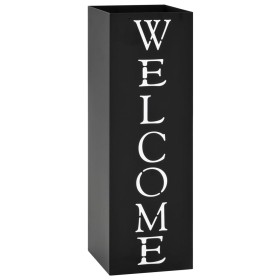 Welcome Design Schirmständer aus schwarzem Stahl von vidaXL, Schirmständer - Ref: Foro24-246796, Preis: 39,31 €, Rabatt: %