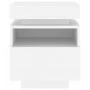 Bedside table with white LED lights 40x39x48.5 cm by , Nightstands - Ref: Foro24-836784, Price: 61,47 €, Discount: %
