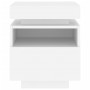 Nachttisch mit weißen LED-Leuchten 40x39x48,5 cm von , Nachttische - Ref: Foro24-836784, Preis: 62,39 €, Rabatt: %