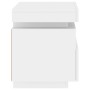 Nachttisch mit weißen LED-Leuchten 40x39x48,5 cm von , Nachttische - Ref: Foro24-836784, Preis: 62,39 €, Rabatt: %