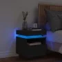 Black nightstand with LED lights 40x39x48.5 cm by , Nightstands - Ref: Foro24-836786, Price: 62,13 €, Discount: %