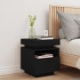 Mesita de noche con luces LED negra 40x39x48,5 cm de , Mesitas de noche - Ref: Foro24-836786, Precio: 63,11 €, Descuento: %