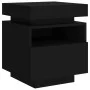 Black nightstand with LED lights 40x39x48.5 cm by , Nightstands - Ref: Foro24-836786, Price: 62,13 €, Discount: %