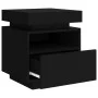 Black nightstand with LED lights 40x39x48.5 cm by , Nightstands - Ref: Foro24-836786, Price: 62,13 €, Discount: %