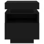 Black nightstand with LED lights 40x39x48.5 cm by , Nightstands - Ref: Foro24-836786, Price: 62,13 €, Discount: %