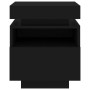 Mesita de noche con luces LED negra 40x39x48,5 cm de , Mesitas de noche - Ref: Foro24-836786, Precio: 63,11 €, Descuento: %