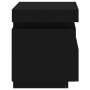 Mesita de noche con luces LED negra 40x39x48,5 cm de , Mesitas de noche - Ref: Foro24-836786, Precio: 63,11 €, Descuento: %