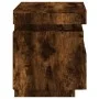 Nightstand with LED lights smoked oak 40x39x48.5 cm by , Nightstands - Ref: Foro24-836792, Price: 73,06 €, Discount: %