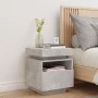 Concrete gray bedside table with LED lights 40x39x48.5 cm by , Nightstands - Ref: Foro24-836790, Price: 71,93 €, Discount: %