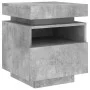Concrete gray bedside table with LED lights 40x39x48.5 cm by , Nightstands - Ref: Foro24-836790, Price: 71,93 €, Discount: %