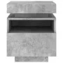 Concrete gray bedside table with LED lights 40x39x48.5 cm by , Nightstands - Ref: Foro24-836790, Price: 71,93 €, Discount: %