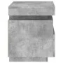 Concrete gray bedside table with LED lights 40x39x48.5 cm by , Nightstands - Ref: Foro24-836790, Price: 71,93 €, Discount: %