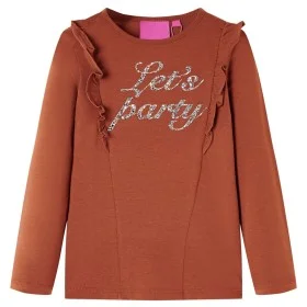 Langarm-T-Shirt für Kinder in der Farbe Cognac 140 von , Kinder-T-Shirts - Ref: Foro24-14218, Preis: 9,17 €, Rabatt: %
