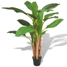 Árbol bananero artificial con macetero 175 cm verde