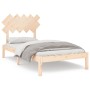 Estructura de cama de madera maciza 100x200 cm