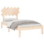 Estructura de cama de madera maciza 100x200 cm