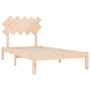 Estructura de cama de madera maciza 100x200 cm
