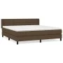 Box spring bed with dark brown fabric mattress 180x200 cm by , Beds and slatted bases - Ref: Foro24-3130052, Price: 551,65 €,...