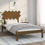 Estructura de cama de madera maciza marrón miel 100x200 cm