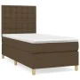 Box spring bed with dark brown fabric mattress 90x200 cm by , Beds and slatted bases - Ref: Foro24-3142628, Price: 325,66 €, ...